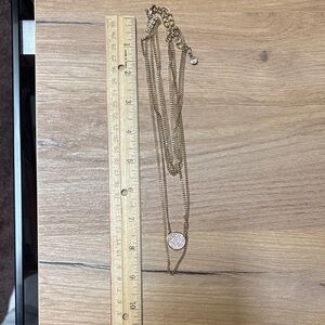 Elegant Gold Layered choker pave Necklace